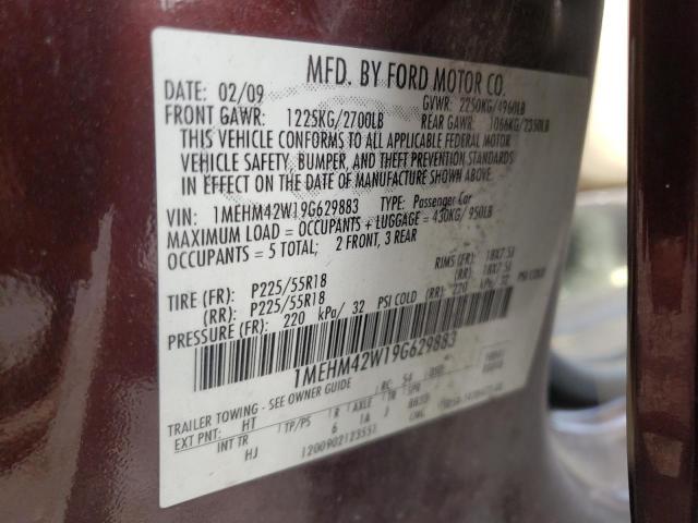 Photo 10 from auction – 2009 MERCURY SABLE PREM with VIN 1MEHM42W19G629883