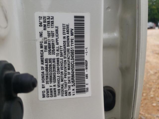 Photo 10 from auction – 2012 HONDA CR-V EX with VIN 5J6RM4H50CL045651