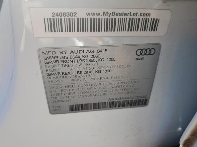 Photo 10 from auction – 2015 AUDI SQ5 PREMIU with VIN WA1CGAFP4FA132582