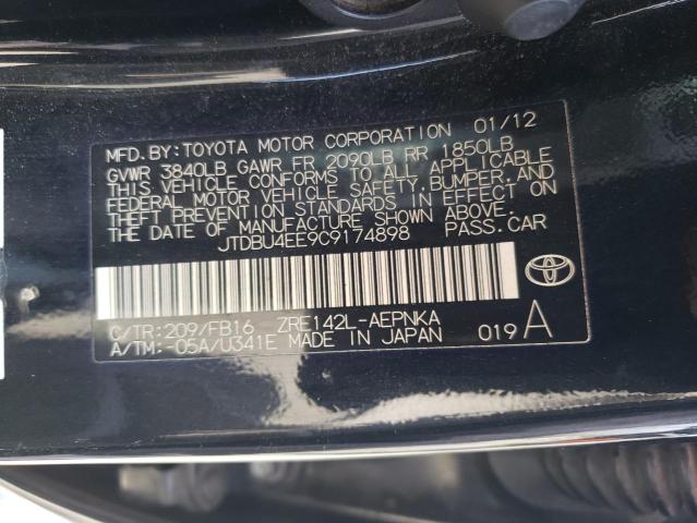 Zdjęcie 10 z aukcji – 2012 TOYOTA COROLLA BA z VIN JTDBU4EE9C9174898