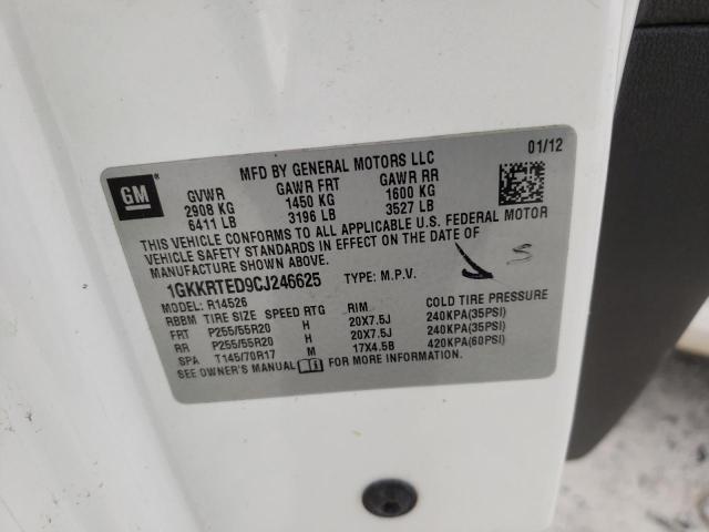 Photo 10 from auction – 2012 GMC ACADIA DEN with VIN 1GKKRTED9CJ246625