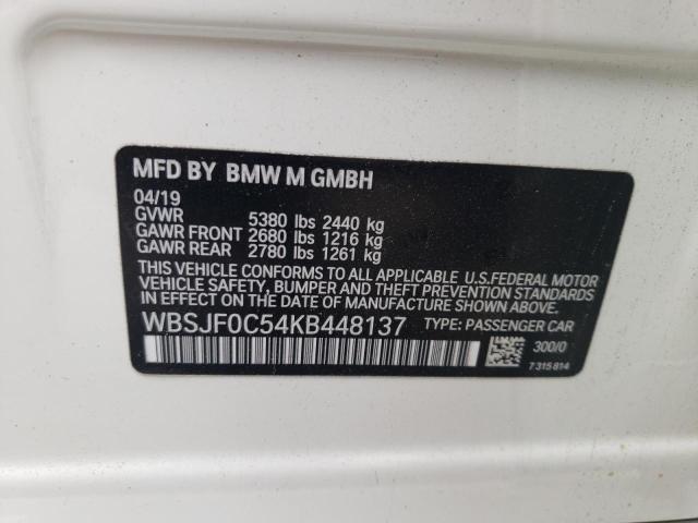 Photo 10 from auction – 2019 BMW M5 with VIN WBSJF0C54KB448137