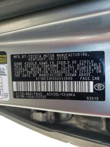 Photo 10 from auction – 2005 TOYOTA CAMRY LE with VIN 4T1BE32K45U542899
