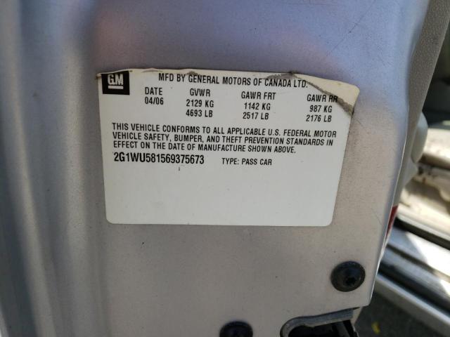 Photo 10 from auction – 2006 CHEVROLET IMPALA LTZ with VIN 2G1WU581569375673