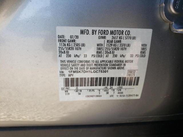 Photo 10 from auction – 2020 FORD EXPLORER X with VIN 1FMSK7DH1LGC75301