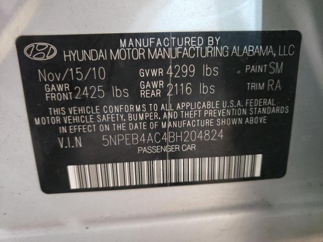 Photo 10 from auction – 2011 HYUNDAI SONATA GLS with VIN 5NPEB4AC4BH204824