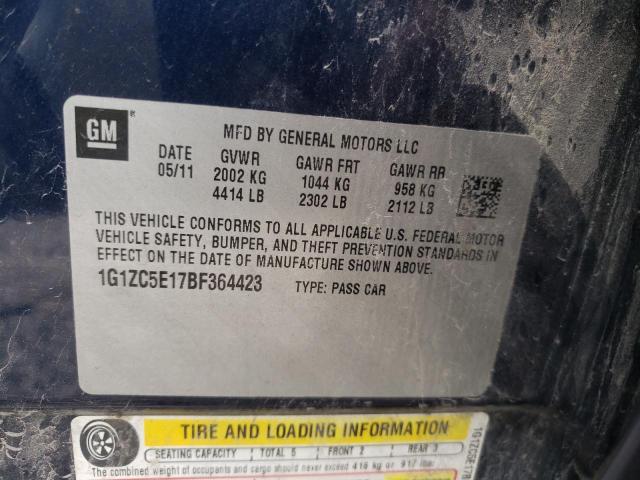 Photo 10 from auction – 2011 CHEVROLET MALIBU 1LT with VIN 1G1ZC5E17BF364423