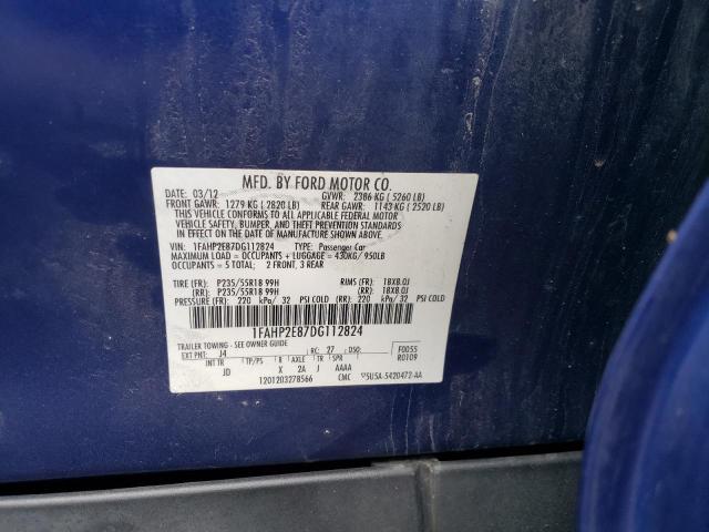 Photo 10 from auction – 2013 FORD TAURUS SEL with VIN 1FAHP2E87DG112824