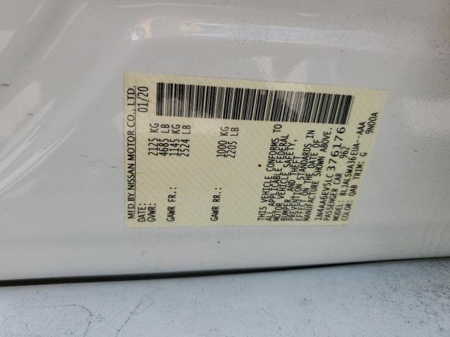 Photo 10 from auction – 2020 NISSAN MAXIMA SR with VIN 1N4AA6EV5LC376176