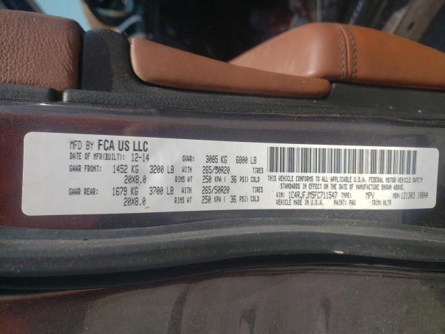 Photo 10 from auction – 2015 JEEP GRAND CHER with VIN 1C4RJFJM5FC711547