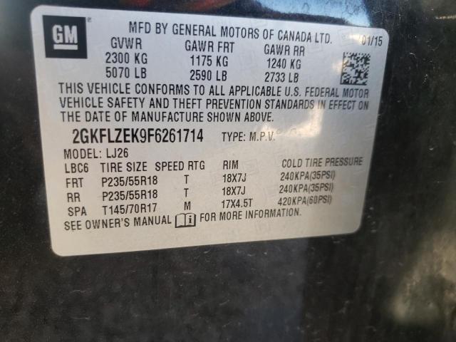 Photo 10 from auction – 2015 GMC TERRAIN DE with VIN 2GKFLZEK9F6261714
