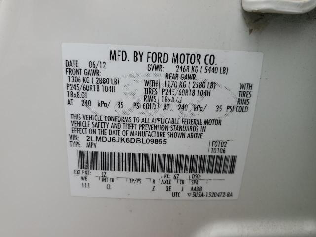 Photo 10 from auction – 2013 LINCOLN MKX with VIN 2LMDJ6JK6DBL09865