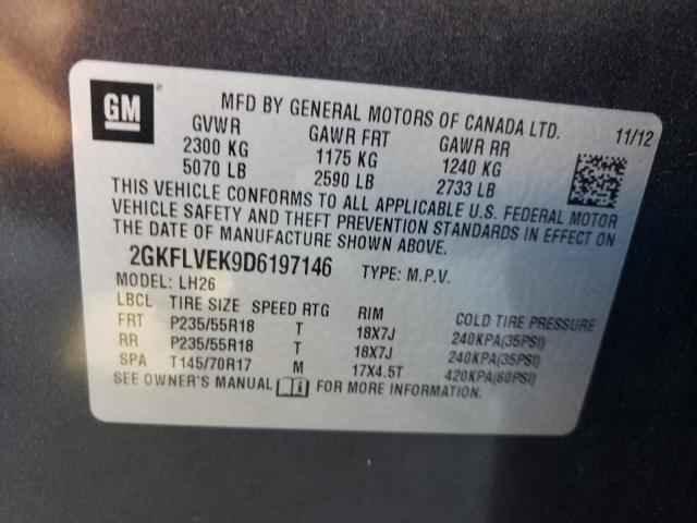 Photo 10 from auction – 2013 GMC TERRAIN SL with VIN 2GKFLVEK9D6197146