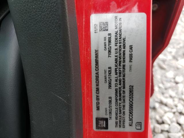 Photo 10 from auction – 2013 CHEVROLET SPARK 1LT with VIN KL8CD6S99DC532652