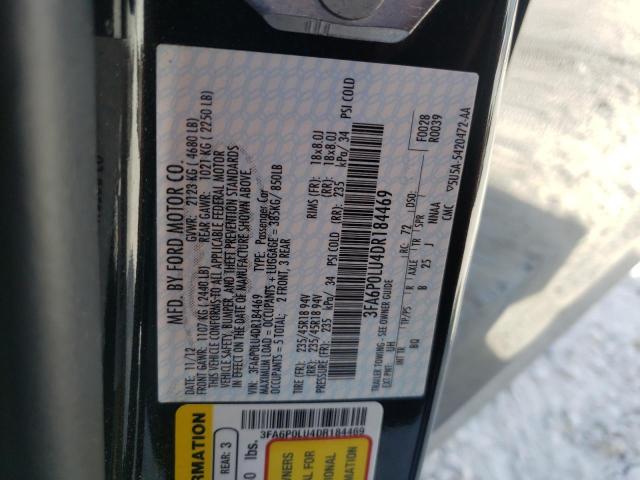 Photo 10 from auction – 2013 FORD FUSION SE with VIN 3FA6P0LU4DR184469