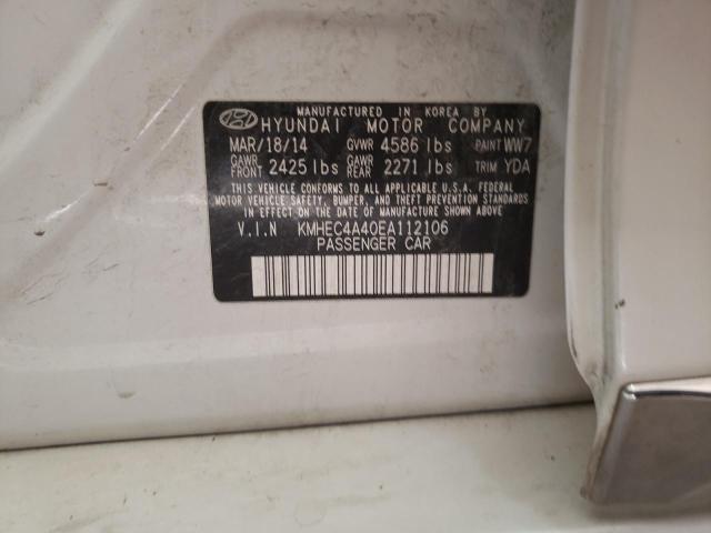 Photo 10 from auction – 2014 HYUNDAI SONATA HYB with VIN KMHEC4A40EA112106