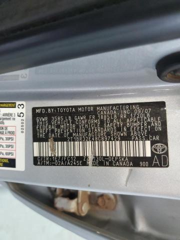 Photo 10 from auction – 2008 TOYOTA COROLLA CE with VIN 2T1BR32E48C897429