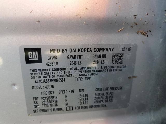 Photo 10 from auction – 2017 BUICK ENCORE PRE with VIN KL4CJASB7HB093561
