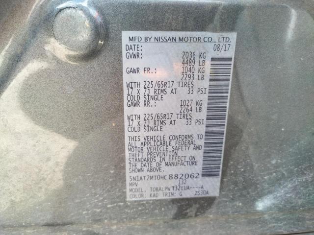 Photo 10 from auction – 2017 NISSAN ROGUE S with VIN 5N1AT2MT0HC882062