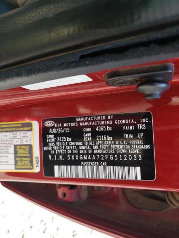 Photo 10 from auction – 2015 KIA OPTIMA LX with VIN 5XXGM4A72FG512033