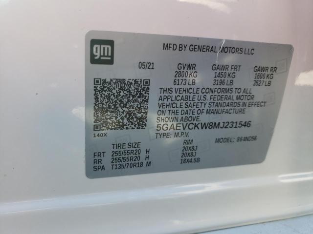 Photo 10 from auction – 2021 BUICK ENCLAVE AV with VIN 5GAEVCKW8MJ231546