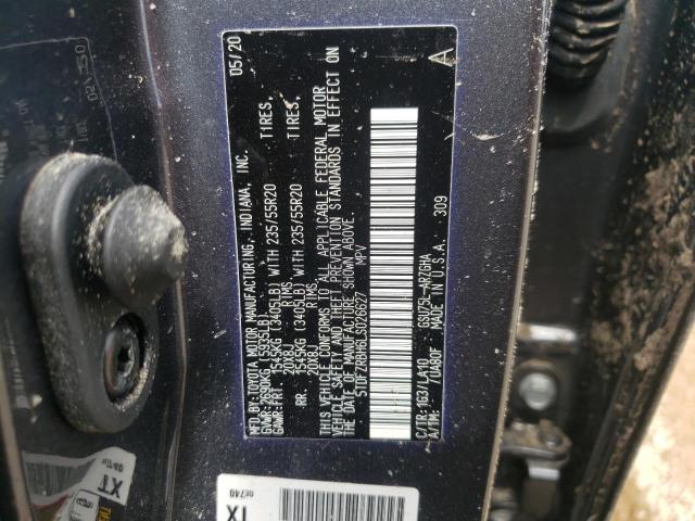 Photo 10 from auction – 2020 TOYOTA HIGHLANDER with VIN 5TDFZRBH6LS026627