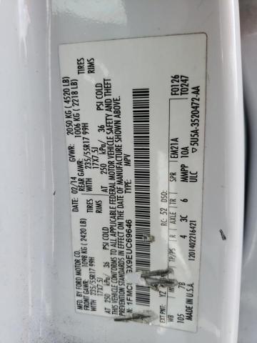 Photo 10 from auction – 2014 FORD ESCAPE SE with VIN 1FMCU0GX9EUC69646