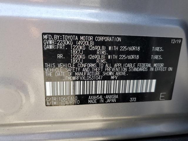 Photo 10 from auction – 2020 TOYOTA RAV4 LIMIT with VIN JTMDWRFVXLD531047