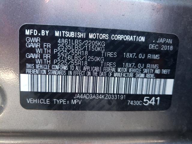 Photo 10 from auction – 2019 MITSUBISHI OUTLANDER with VIN JA4AD3A34KZ033191