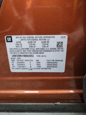 Photo 10 from auction – 2022 BUICK ENVISION P with VIN LRBFZMR41ND065953