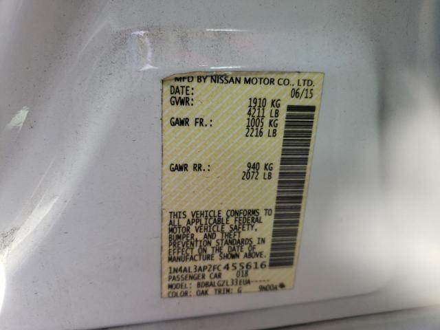 Photo 10 from auction – 2015 NISSAN ALTIMA 2.5 with VIN 1N4AL3AP2FC455616