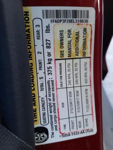 Photo 10 from auction – 2014 FORD FOCUS SE with VIN 1FADP3F28EL316636
