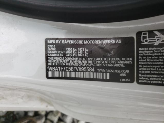 Photo 10 from auction – 2015 BMW 228 XI with VIN WBA1F7C58FVX95584