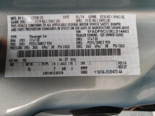 Photo 10 from auction – 2014 FORD C-MAX PREM with VIN 1FADP5CU3EL514493