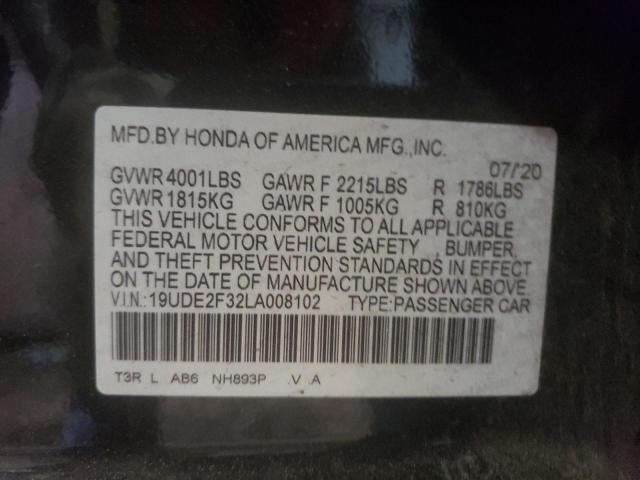 Photo 10 from auction – 2020 ACURA ILX with VIN 19UDE2F32LA008102