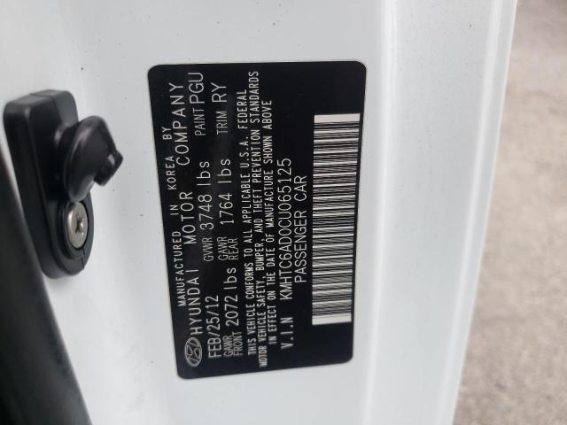 Photo 10 from auction – 2012 HYUNDAI VELOSTER with VIN KMHTC6AD0CU065125
