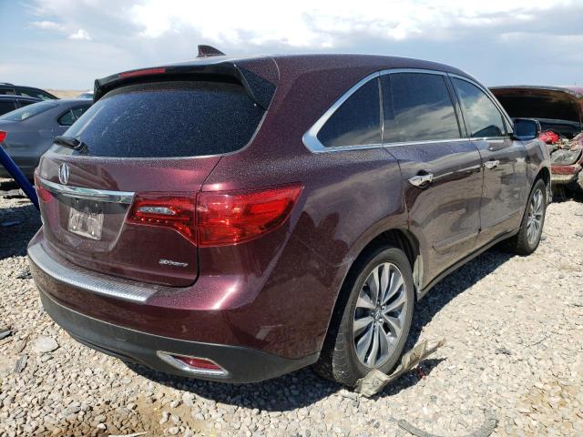 Photo 4 from auction – 2016 ACURA MDX TECHNO with VIN 5FRYD4H41GB044010