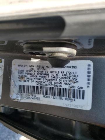 Photo 10 from auction – 2005 TOYOTA COROLLA CE with VIN 1NXBR32E25Z399336