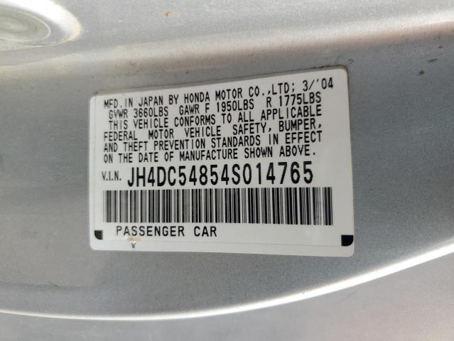 Photo 10 from auction – 2004 ACURA RSX with VIN JH4DC54854S014765