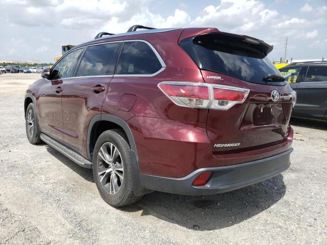 Photo 3 from auction – 2016 TOYOTA HIGHLANDER with VIN 5TDKKRFH4GS164962