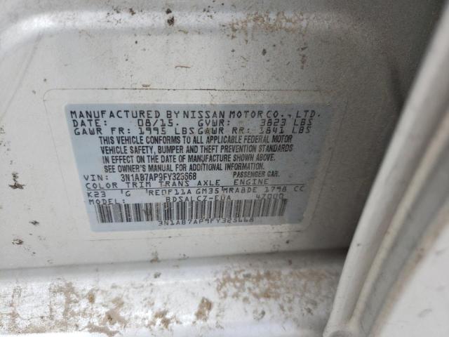 Photo 10 from auction – 2015 NISSAN SENTRA S with VIN 3N1AB7AP9FY325668