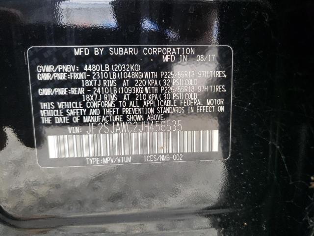 Photo 10 from auction – 2018 SUBARU FORESTER with VIN JF2SJAWC2JH456535
