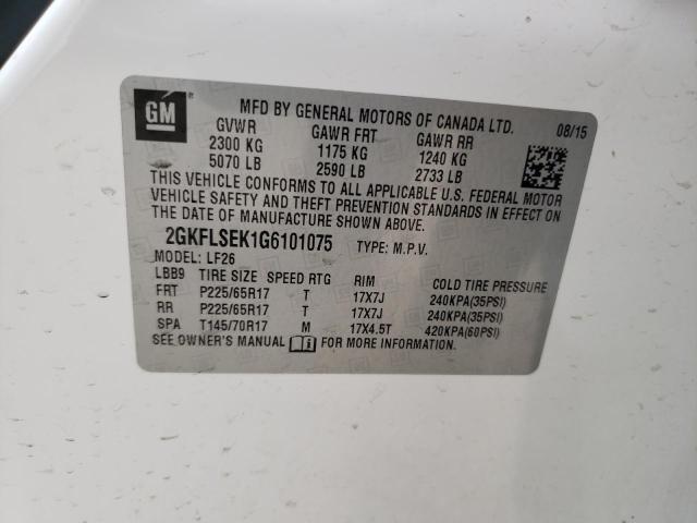Photo 10 from auction – 2016 GMC TERRAIN SL with VIN 2GKFLSEK1G6101075