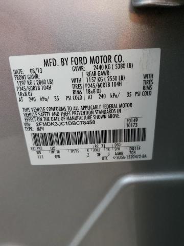 Photo 10 from auction – 2013 FORD EDGE SEL with VIN 2FMDK3JC1DBC78458