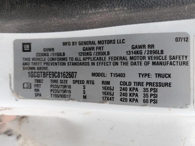Photo 10 from auction – 2012 CHEVROLET COLORADO with VIN 1GCGTBFE9C8162607