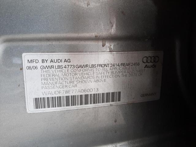 Photo 10 from auction – 2007 AUDI A4 2.0T QU with VIN WAUDF78E77A060013