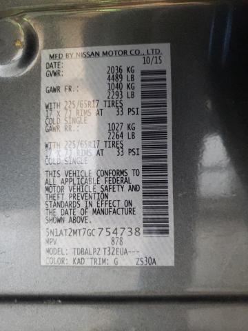 Photo 10 from auction – 2016 NISSAN ROGUE S with VIN 5N1AT2MT7GC754738