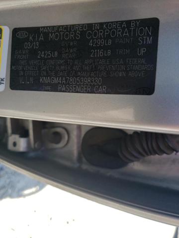 Photo 10 from auction – 2013 KIA OPTIMA LX with VIN KNAGM4A78D5398330