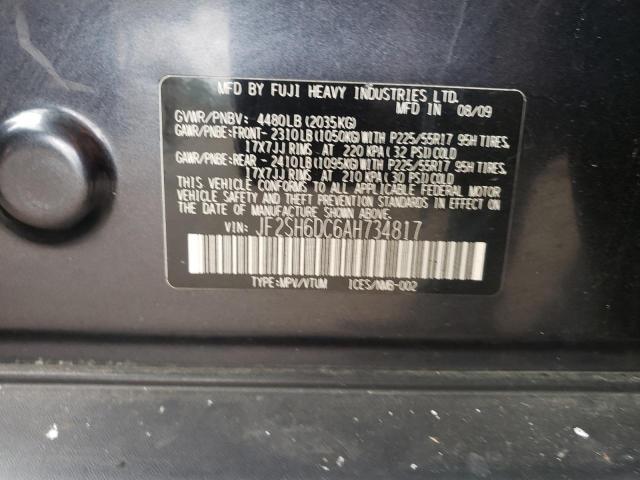 Photo 10 from auction – 2010 SUBARU FORESTER 2 with VIN JF2SH6DC6AH734817