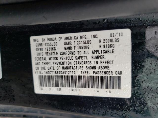 Photo 10 from auction – 2013 HONDA ACCORD EXL with VIN 1HGCT1B87DA012113